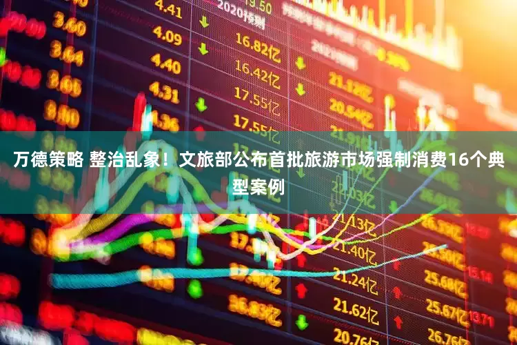 万德策略 整治乱象！文旅部公布首批旅游市场强制消费16个典型案例