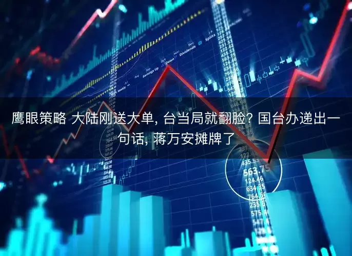 鹰眼策略 大陆刚送大单, 台当局就翻脸? 国台办递出一句话, 蒋万安摊牌了